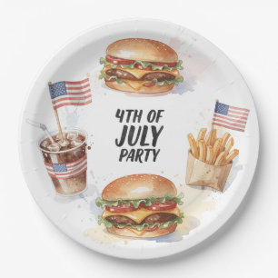 Assiettes en Papier pour Fête de Hot-Dogs et BBQ d