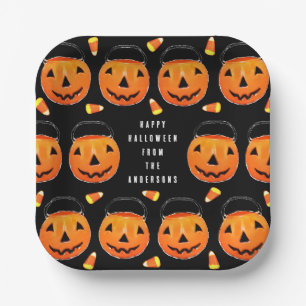 Assiettes en papier pour fête d'Halloween personna