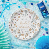 Assiettes en papier pour fête prénuptiale Wildflow (Fête)