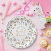 Assiettes en papier pour fête prénuptiale Wildflow (Fête)