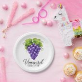 Assiettes en papier pour fête rustique au raisin d (Fête)