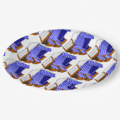 Assiettes en papier pour fête sur le thème des cha (Angle)