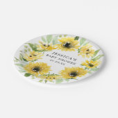 Assiettes en papier pour jardin de tournesols (Angle)