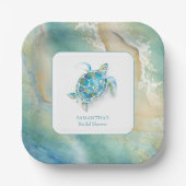 Assiettes en papier pour la fête de mariage thème  (Recto)