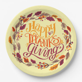 Assiettes en papier pour la fête de Thanksgiving
