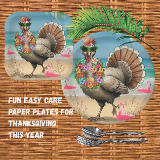 Assiettes en papier pour la fête de Thanksgiving e