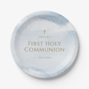 Assiettes en papier pour la première communion gar