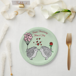 Assiettes en papier pour l'anniversaire du Hérisso