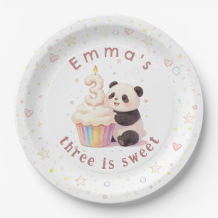 Assiettes en papier pour le 3e anniversaire de Swe