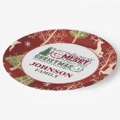 Assiettes en papier pour le dîner de Noël (Angle)