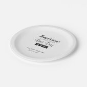 Assiettes en papier pour le dîner de répétition du (Angle)