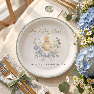 Assiettes en papier pour le premier anniversaire d
