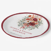Assiettes en papier pour mariage avec verdure mode (Angle)