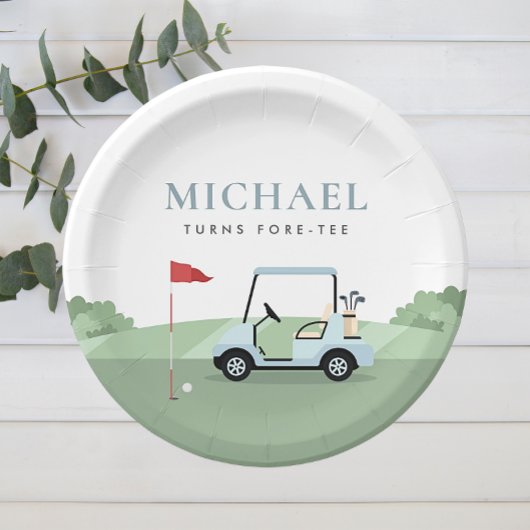 Assiettes en papier pour soirée de golf