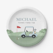 Assiettes en papier pour soirée de golf (Devant)