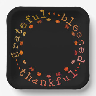 assiettes en papier pour Thanksgiving