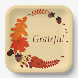 Assiettes en papier pour Thanksgiving