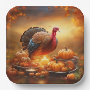 Assiettes en papier pour Thanksgiving