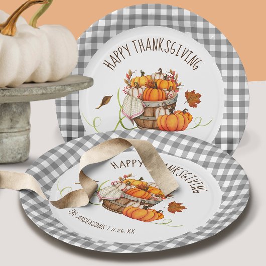 Assiettes en papier pour Thanksgiving