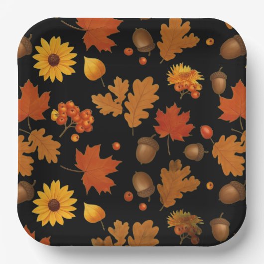 Assiettes en papier pour Thanksgiving (Recto)