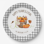 Assiettes en papier pour Thanksgiving (Devant)