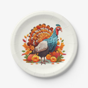 Assiettes en papier pour Thanksgiving