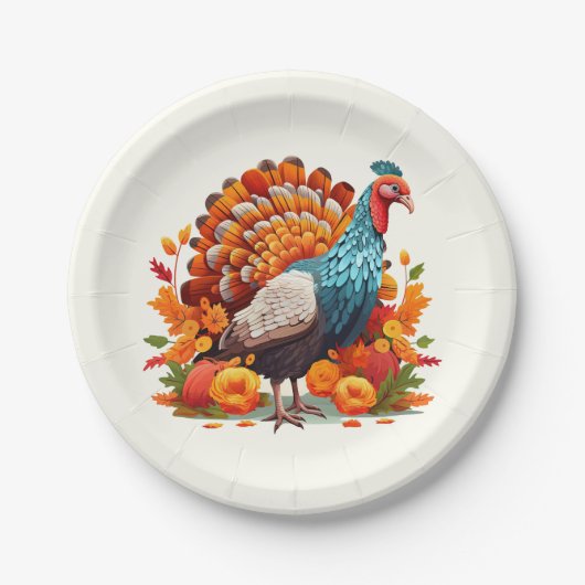 Assiettes en papier pour Thanksgiving (Devant)