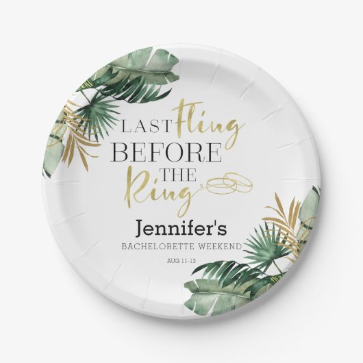 Assiettes en Papier pour Week-end de Future Mariée (Devant)