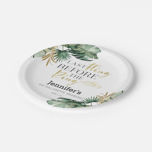 Assiettes en Papier pour Week-end de Future Mariée (Angle)