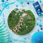Assiettes en papier profil de girafe (Fête)