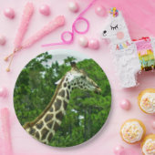 Assiettes en papier profil de girafe (Fête)