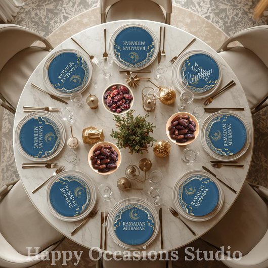 Assiettes en papier Ramadan Kareem Ramadan Moubara