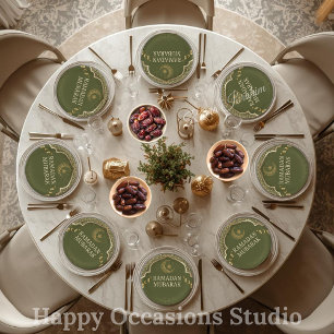 Assiettes en papier Ramadan Kareem Ramadan Moubara