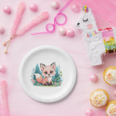 assiettes en papier renard bébé (Fête)