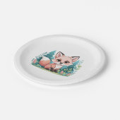 assiettes en papier renard bébé (Angle)