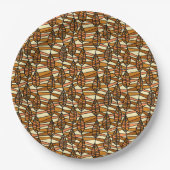 Assiettes en papier rétro automne (Devant)
