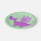 Assiettes en papier rose mignon dragon (Angle)