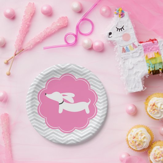 Assiettes en papier rose pour laverien - Cadeau po (Fête)