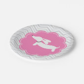 Assiettes en papier rose pour laverien - Cadeau po (Angle)