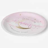 Assiettes en papier Rose Sur la Lune (Angle)