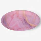 Assiettes en papier roses (Angle)