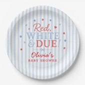 Assiettes en Papier Rouge Blanc & À Venir (Devant)