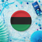 Assiettes en papier rouge, noir et vert (Fête)