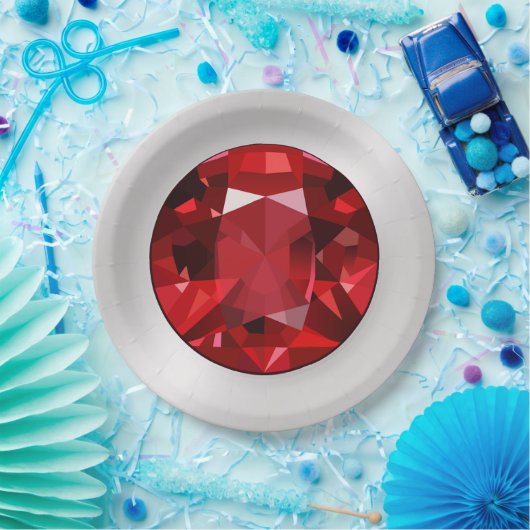 Assiettes en papier Rubis (Fête)