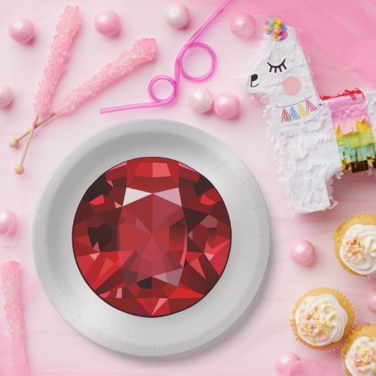 Assiettes en papier Rubis (Fête)