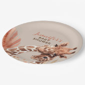 Assiettes en papier Rust et Tan Boho Girafe Fête P (Angle)