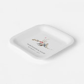 Assiettes en papier rustique botanique pour fête d (Angulaire)