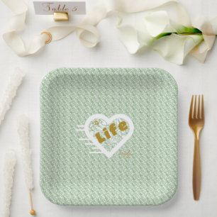 Assiettes en papier Sage Life par Poet Adiela Akoo