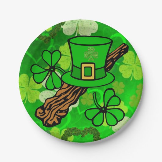 Assiettes en papier Saint-Patrick (Devant)