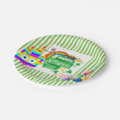 Assiettes en papier Saint-Patrick Joyeux Anniversa (Angle)